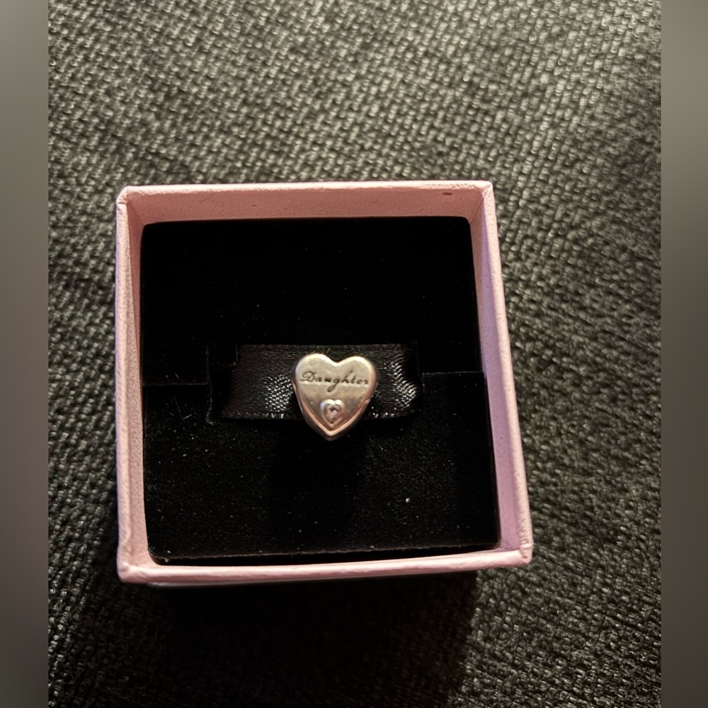 Pandora Heart-Shaped Silver Daughter Charm